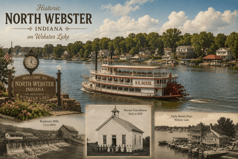The History Of North Webster, Indiana captured in an image