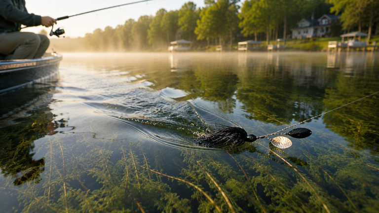 using a bucktail lure for muskie